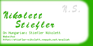 nikolett stiefler business card